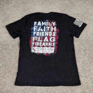 Nine Line Shirt Mens XL 5 Things You Dont Mess With Family Faith Firearms Flag